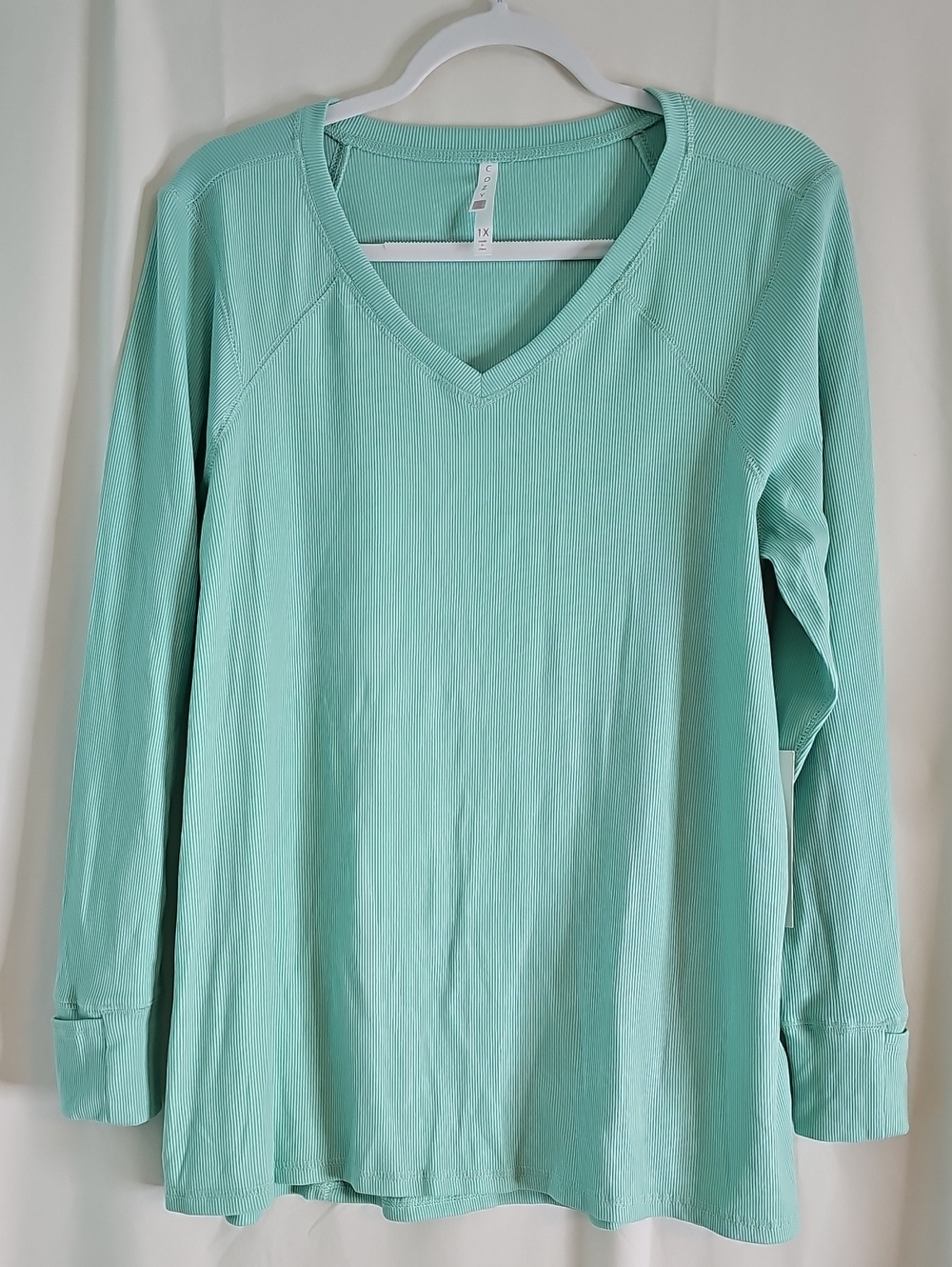 Lularoe Cozy Collection Light Green V-Neck Long-Sleeve Top